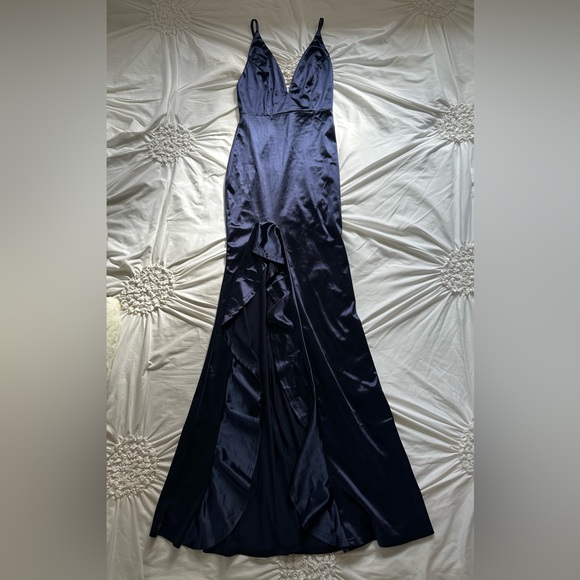 Stunning Blue Cocktail Maxi Dress - Picture 1 of 6